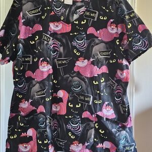 Disney Cheshire Cat Scrub Top